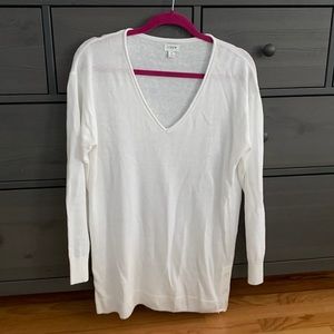 J.Crew White Long Sleeve Sweater